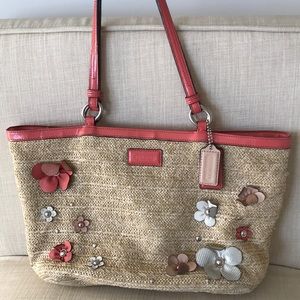 Coach Purse- Flower Accents